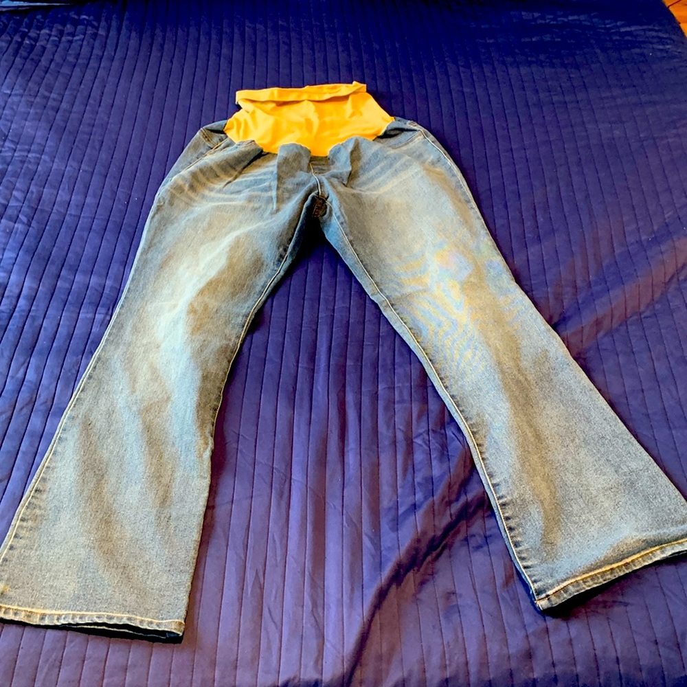 Maternity Jeans Indigo Blue light wash size XL